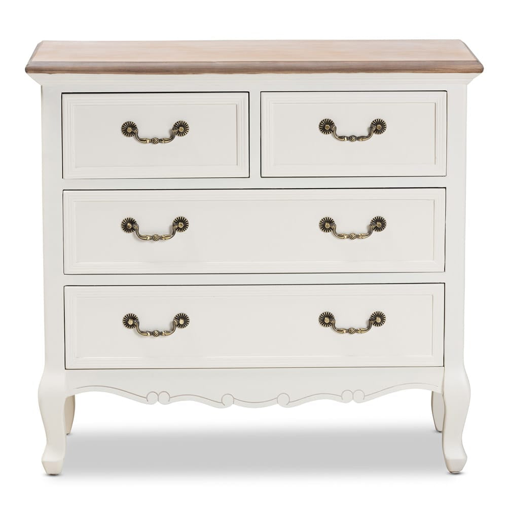 Baxton Studio - Amalie Dresser in White/Oak - JY17B093-White-4DW-Cabinet view 3