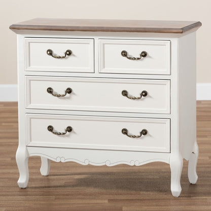 Baxton Studio - Amalie Dresser in White/Oak - JY17B093-White-4DW-Cabinet view 9