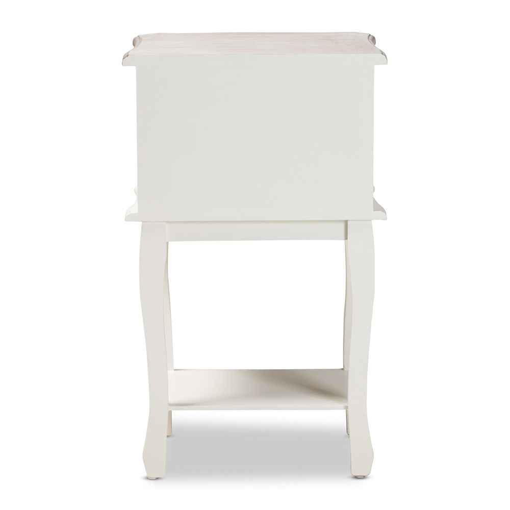 Baxton Studio - Amalie End Table in White/Oak - JY17B088-White-ET view 5