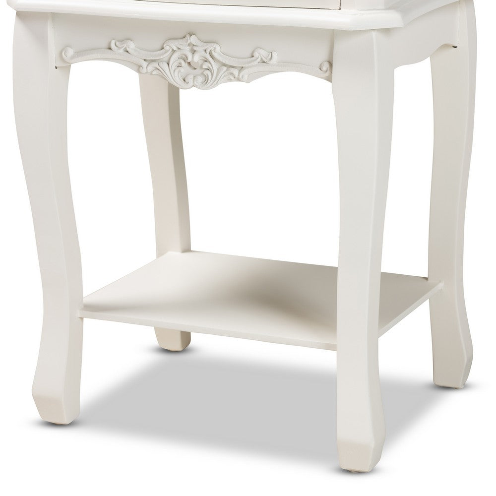 Baxton Studio - Amalie End Table in White/Oak - JY17B088-White-ET view 7