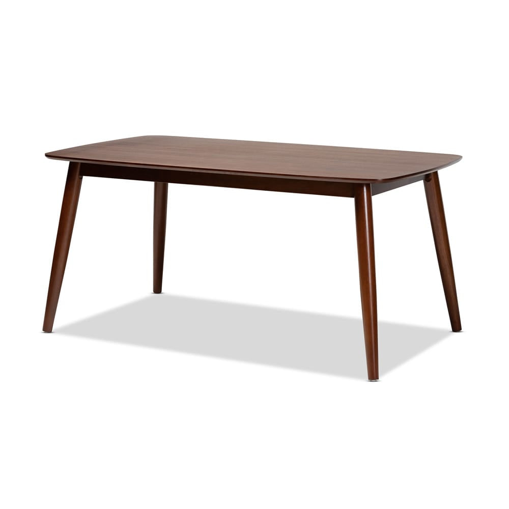 Baxton Studio - Amato Dining Set in Light Grey/Walnut - Aeron-Light Grey/Walnut-6PC Dining Set view 2