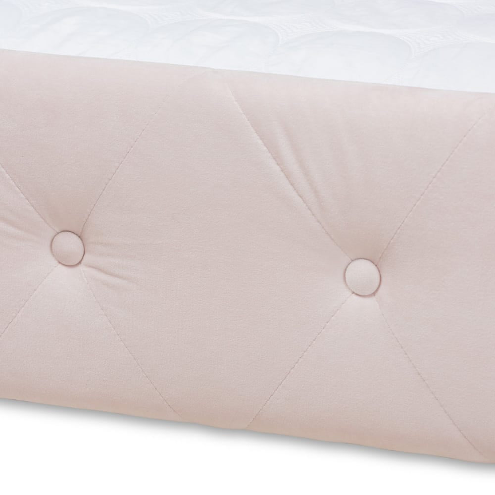 Baxton Studio - Amaya Full Size Daybed with Trundle in Light Pink - CF8825-Light Pink-Daybed-F/T view 6