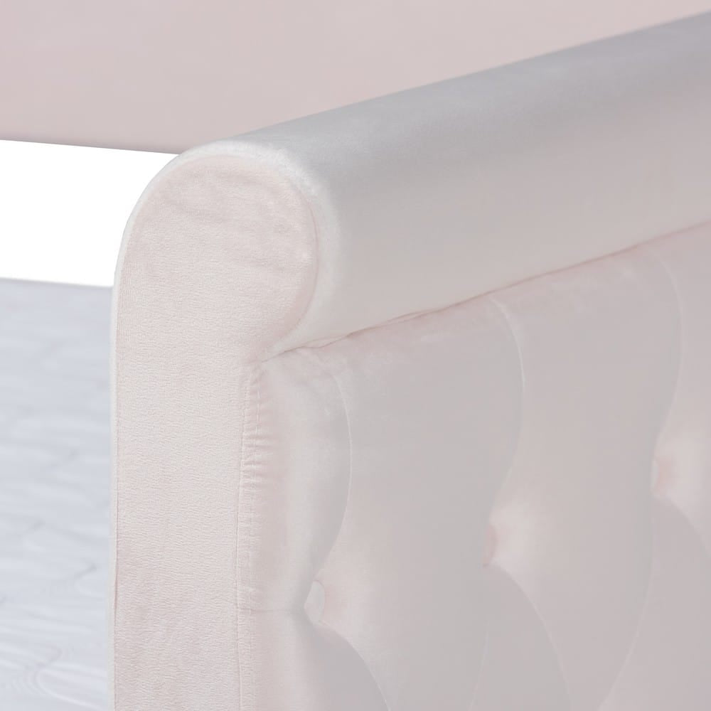 Baxton Studio - Amaya Full Size Daybed with Trundle in Light Pink - CF8825-Light Pink-Daybed-F/T view 7