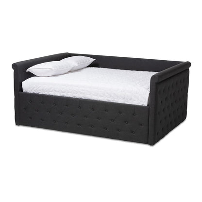 Baxton Studio - Amaya Queen Size Daybed in Dark Grey - CF8825-C-Dark Grey-Daybed-Q view 1