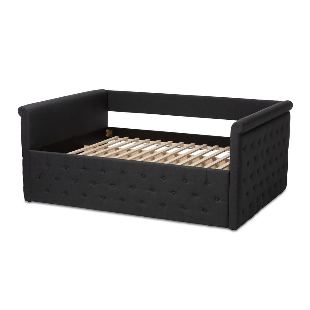 Baxton Studio - Amaya Queen Size Daybed in Dark Grey - CF8825-C-Dark Grey-Daybed-Q view 3