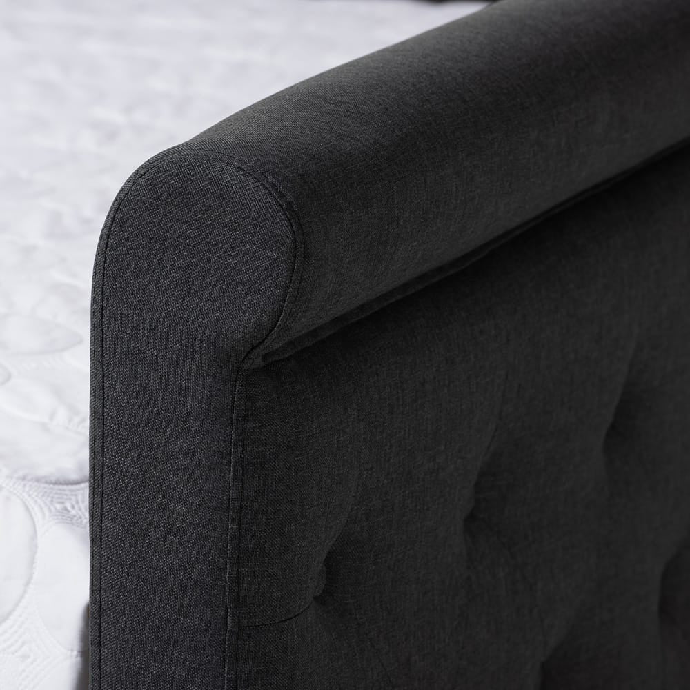 Baxton Studio - Amaya Queen Size Daybed in Dark Grey - CF8825-C-Dark Grey-Daybed-Q view 4