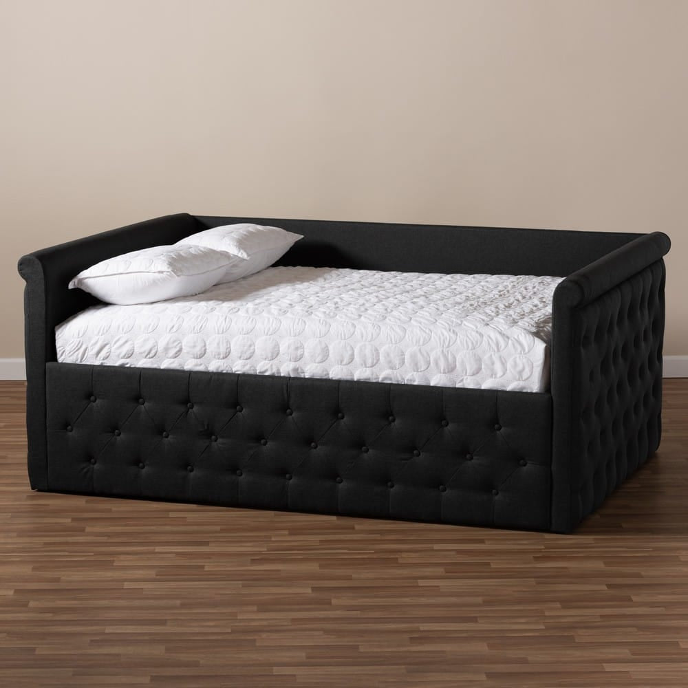 Baxton Studio - Amaya Queen Size Daybed in Dark Grey - CF8825-C-Dark Grey-Daybed-Q view 7