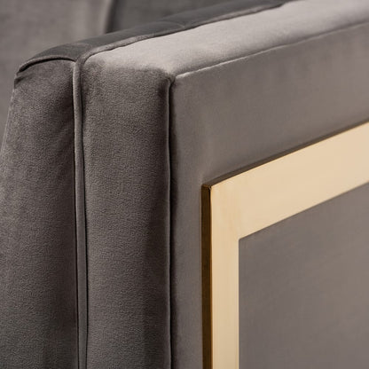 Baxton Studio - Ambra Chair in Gray/Gold - TSF-5507-Grey/Gold-CC view 5