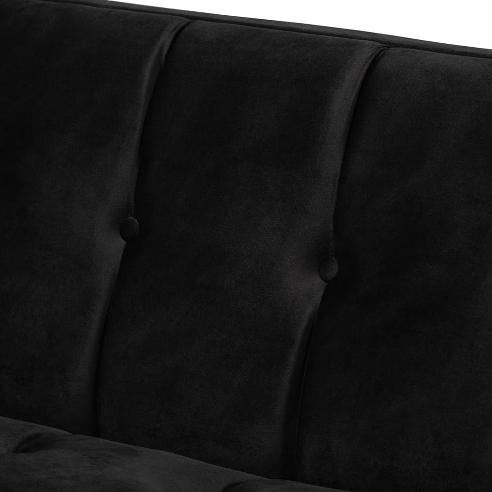 Baxton Studio - Ambra Sofa in Black/Gold - TSF-5507-Black/Gold-SF view 5