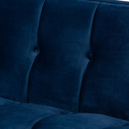 Baxton Studio - Ambra Sofa in Royal Blue/Gold - TSF-5507-Navy/Gold-SF view 4