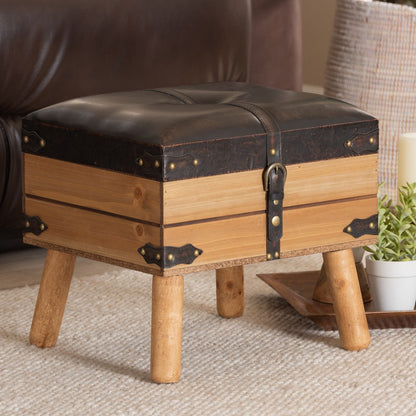 Baxton Studio - Amena Storage Ottoman in Brown/Oak - DE03A-5282-Brown-Otto-Small view 8
