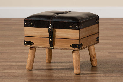 Baxton Studio - Amena Storage Ottoman in Brown/Oak - DE03A-5282-Brown-Otto-Small view 10