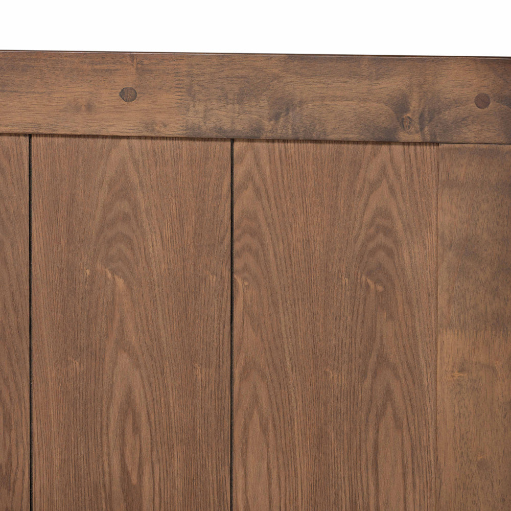 Baxton Studio - Amira Queen Size Bed in Ash Walnut - Amira-Ash Walnut-Queen view 4