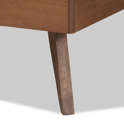 Baxton Studio - Amira Twin Size Bed in Ash Walnut - Amira-Ash Walnut-Twin view 5