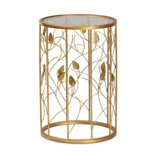 Baxton Studio - Anaya End Table in Gold - JY20A251-Gold-ET view 1
