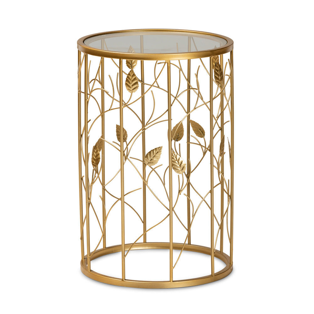 Baxton Studio - Anaya End Table in Gold - JY20A251-Gold-ET view 2