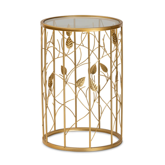 Baxton Studio - Anaya End Table in Gold - JY20A251-Gold-ET view 2