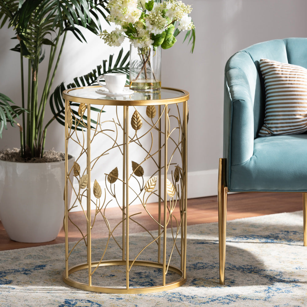 Baxton Studio - Anaya End Table in Gold - JY20A251-Gold-ET view 5