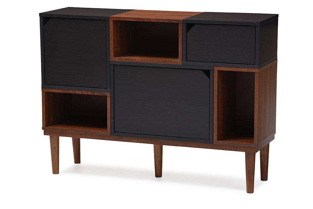 Baxton Studio - Anderson Storage Cabinet - FP-6794-Oak/Espresso view 1
