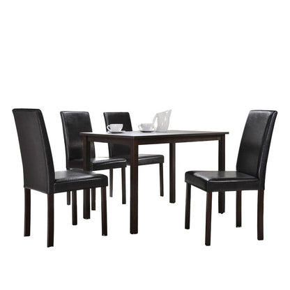 Baxton Studio - Andrew Dining Set in Dark Brown - Andrew Dining Set view 1