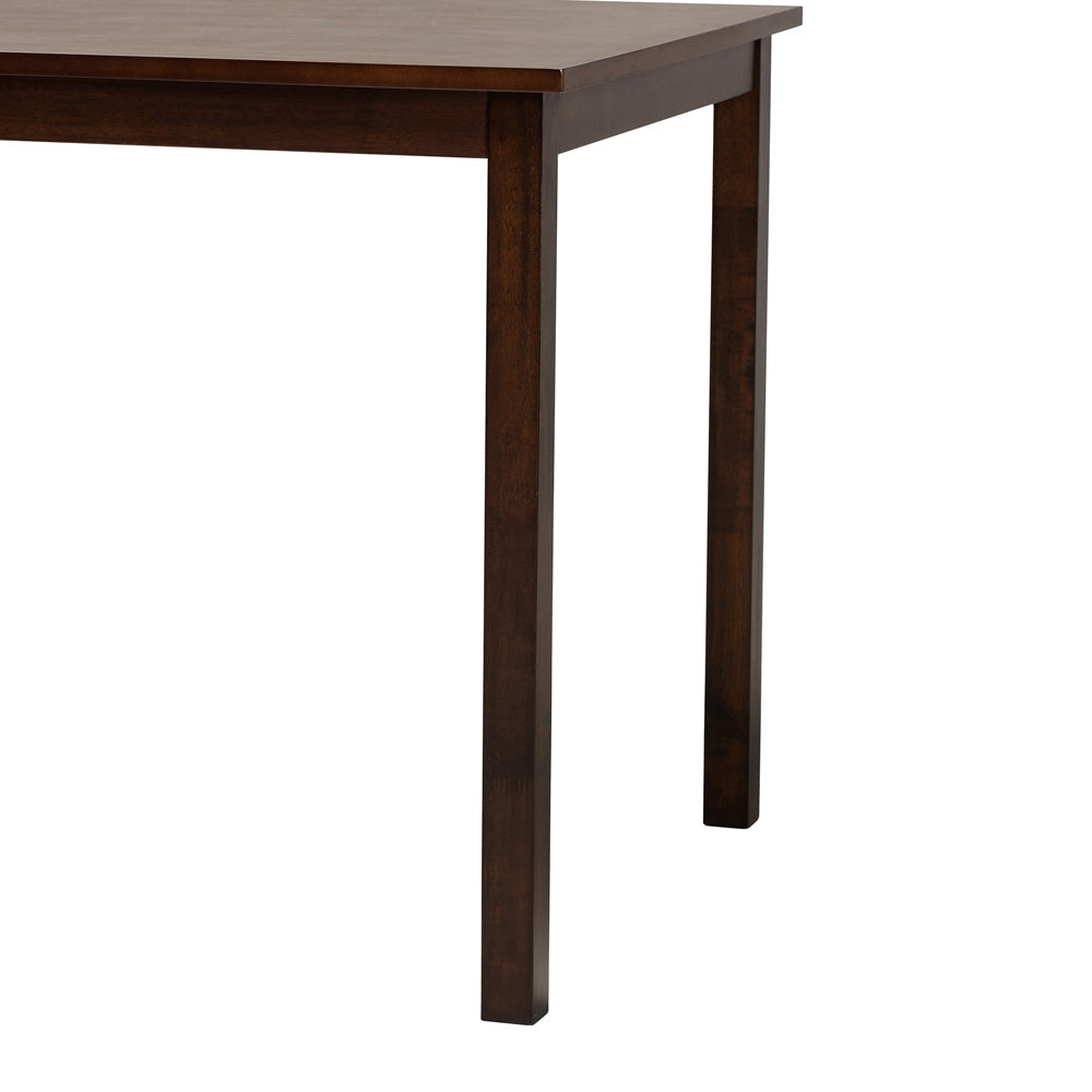 Baxton Studio - Andrew Dining Table in Dark Brown - Andrew Dining Table view 4