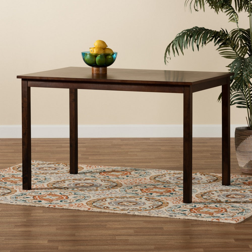 Baxton Studio - Andrew Dining Table in Dark Brown - Andrew Dining Table view 7