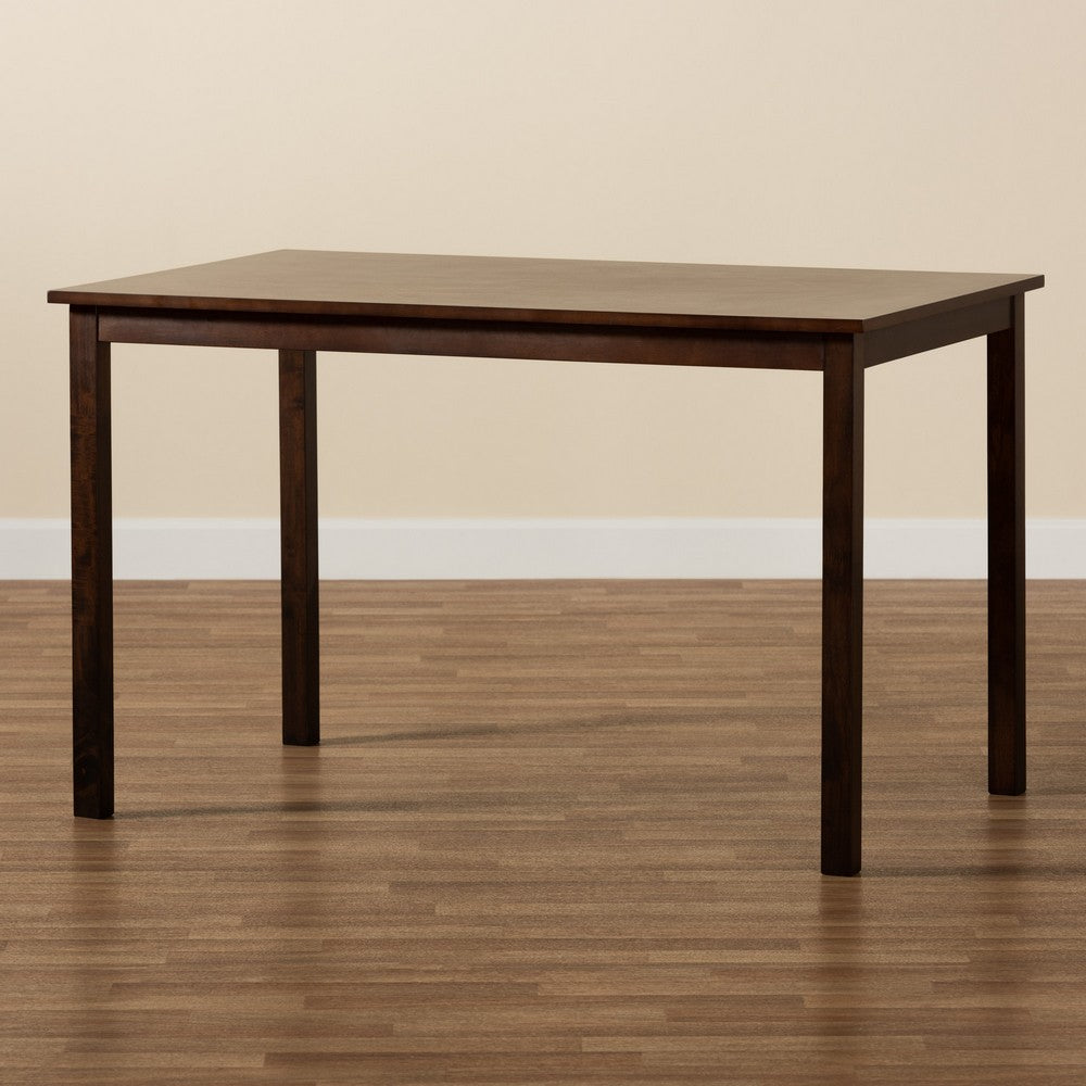 Baxton Studio - Andrew Dining Table in Dark Brown - Andrew Dining Table view 8
