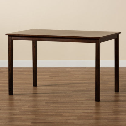 Baxton Studio - Andrew Dining Table in Dark Brown - Andrew Dining Table view 8