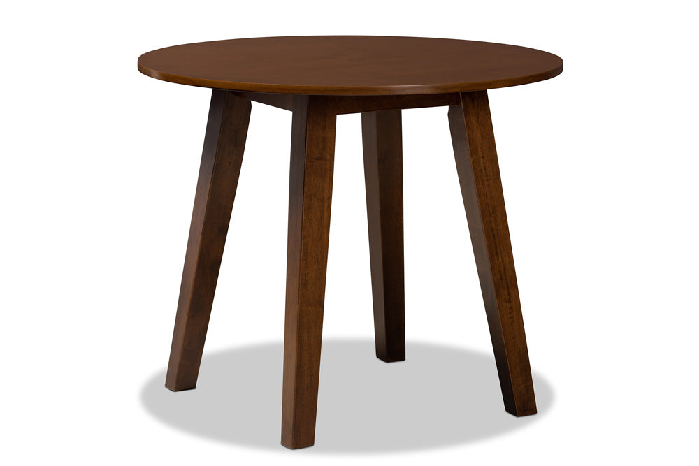 Baxton Studio - Anesa Dining Set in Walnut Brown - Anesa-Walnut-5PC Dining Set view 3