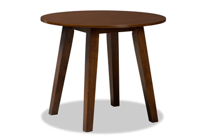Baxton Studio - Anesa Dining Set in Walnut Brown - Anesa-Walnut-5PC Dining Set view 3