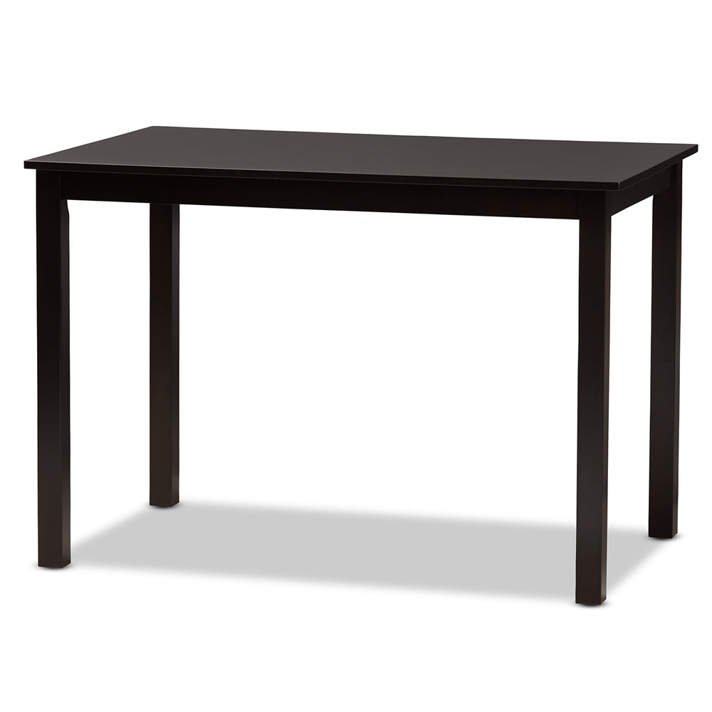 Baxton Studio - Ani Dining Set in Dark Brown - Ani-Dark Brown-5PC Dining Set view 3