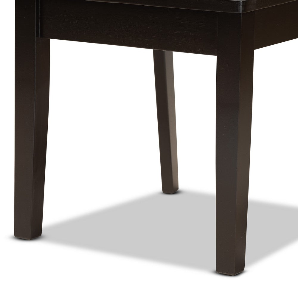 Baxton Studio - Ani Dining Set in Dark Brown - Ani-Dark Brown-7PC Dining Set view 6