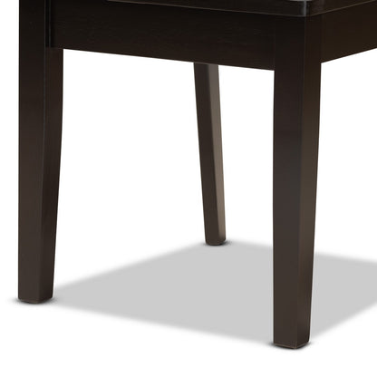 Baxton Studio - Ani Dining Set in Dark Brown - Ani-Dark Brown-7PC Dining Set view 6
