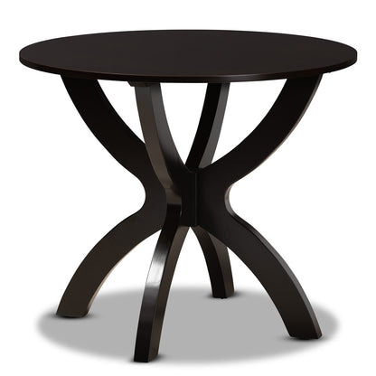 Baxton Studio - Anila Dining Set in Dark Brown - Anila-Dark Brown-5PC Dining Set view 3