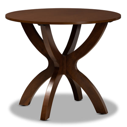 Baxton Studio - Anila Dining Set in Walnut Brown - Anila-Walnut-5PC Dining Set view 3