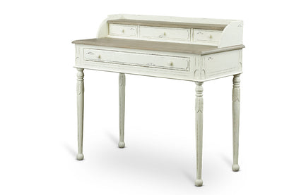 Baxton Studio - Anjou Desk in White/Light Brown - PLM1VM/M B-CA view 1