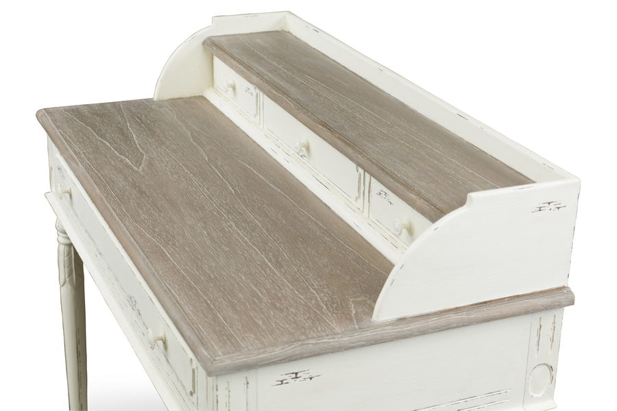 Baxton Studio - Anjou Desk in White/Light Brown - PLM1VM/M B-CA view 3