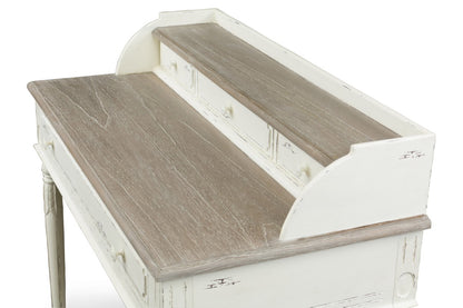 Baxton Studio - Anjou Desk in White/Light Brown - PLM1VM/M B-CA view 3