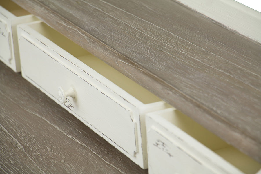 Baxton Studio - Anjou Desk in White/Light Brown - PLM1VM/M B-CA view 4