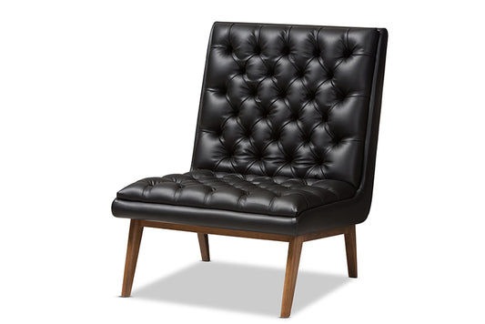 Baxton Studio - Annetha Living Room Chair - BBT5272-Pine Black-CC view 1