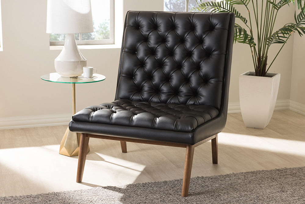 Baxton Studio - Annetha Living Room Chair - BBT5272-Pine Black-CC view 5