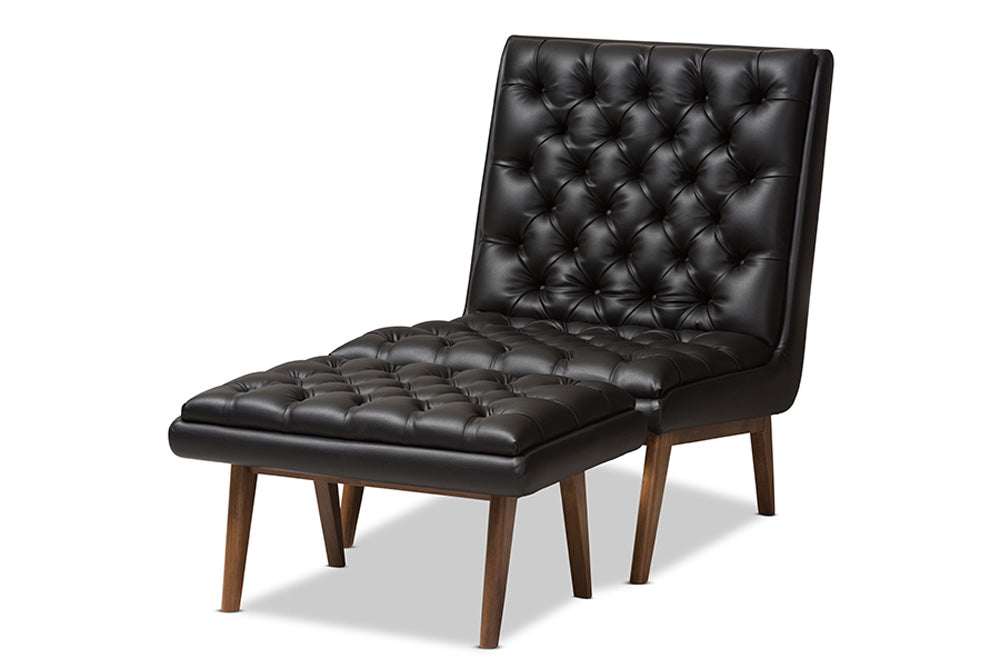 Baxton Studio - Annetha Living Room Set - BBT5272-Pine Black Set view 1