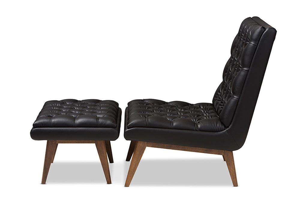 Baxton Studio - Annetha Living Room Set - BBT5272-Pine Black Set view 3