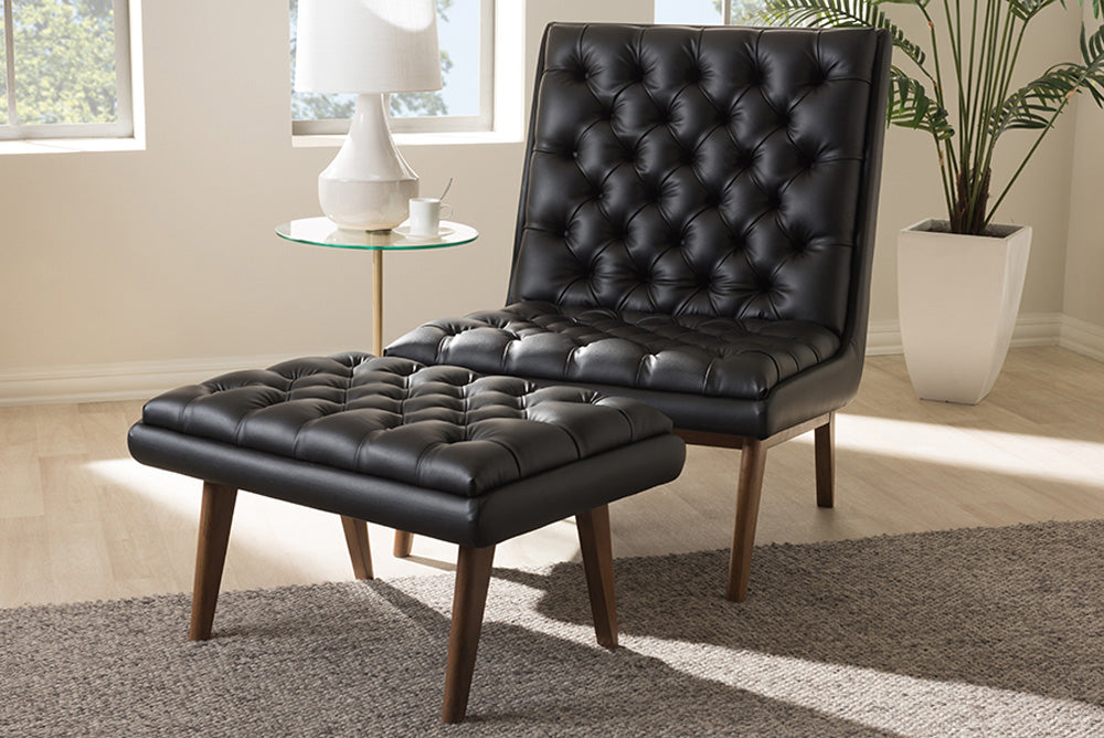 Baxton Studio - Annetha Living Room Set - BBT5272-Pine Black Set view 5