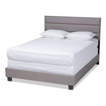 Baxton Studio - Ansa Full Size Bed in Grey/Black - CF9084C-Grey-Full view 1