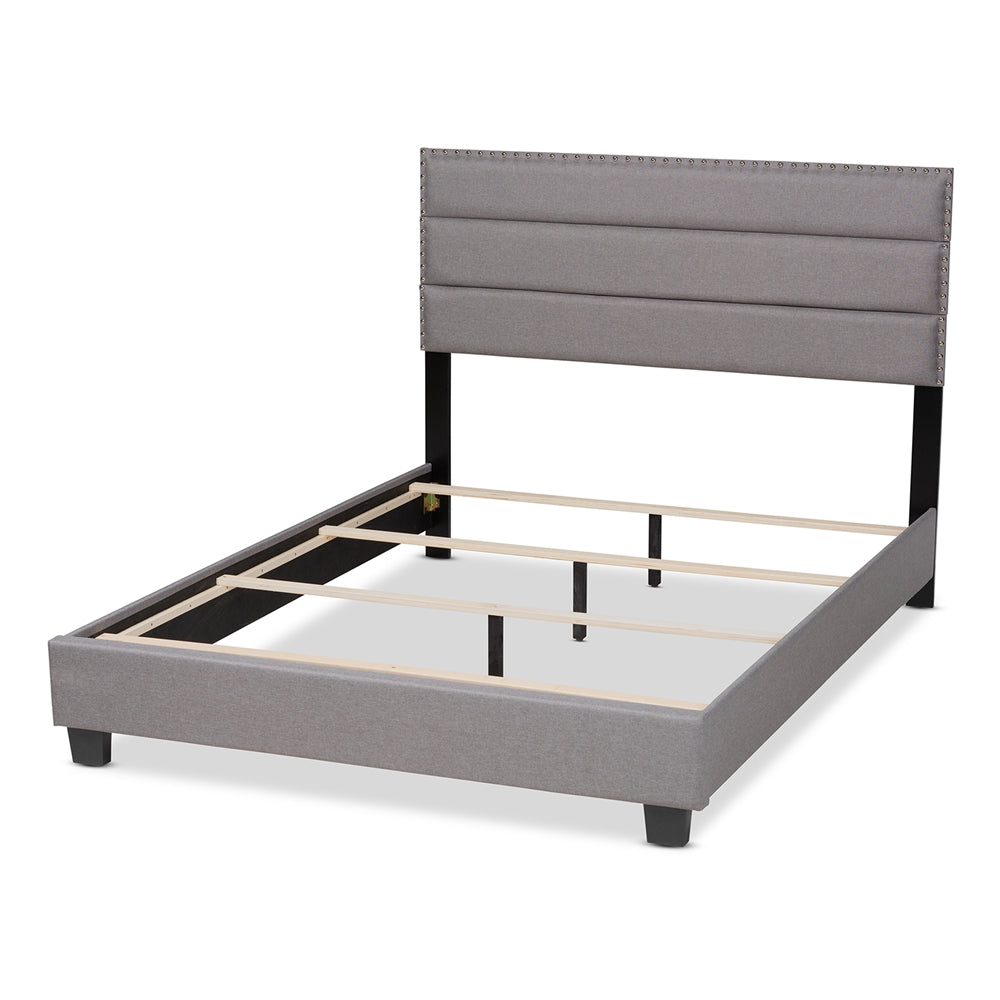 Baxton Studio - Ansa Full Size Bed in Grey/Black - CF9084C-Grey-Full view 3