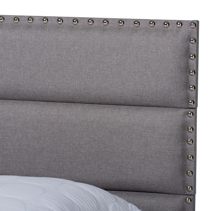 Baxton Studio - Ansa Full Size Bed in Grey/Black - CF9084C-Grey-Full view 4