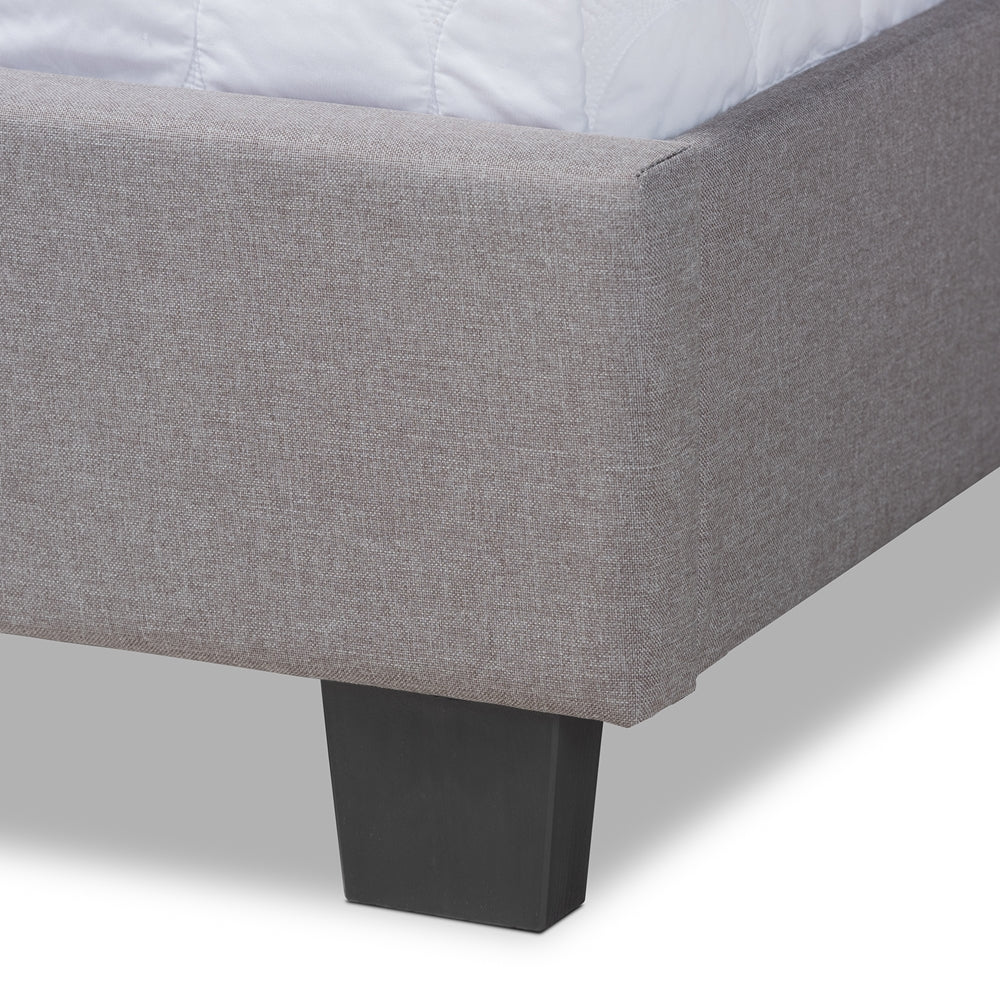 Baxton Studio - Ansa Full Size Bed in Grey/Black - CF9084C-Grey-Full view 5