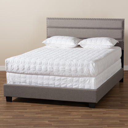 Baxton Studio - Ansa Full Size Bed in Grey/Black - CF9084C-Grey-Full view 6