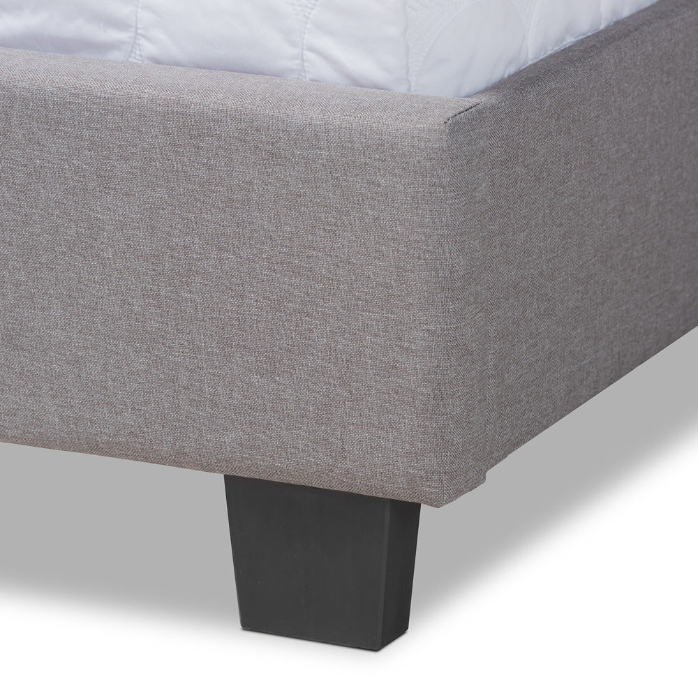 Baxton Studio - Ansa Queen Size Bed in Grey/Black - CF9084C-Grey-Queen view 5